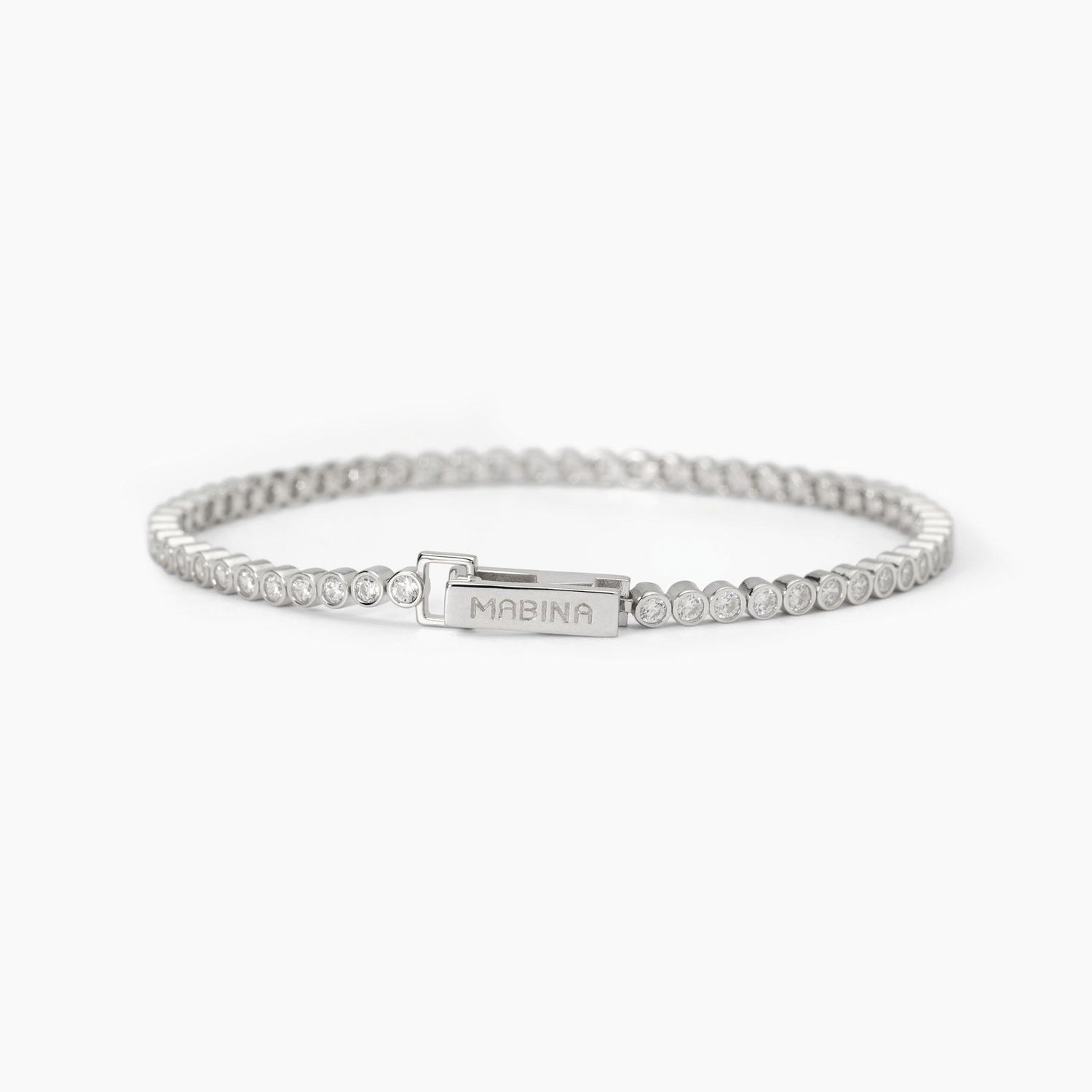 Bracciale tennis in argento con zirconi bianchi PRIVILEGIO Mabina Gioielli - Donna
