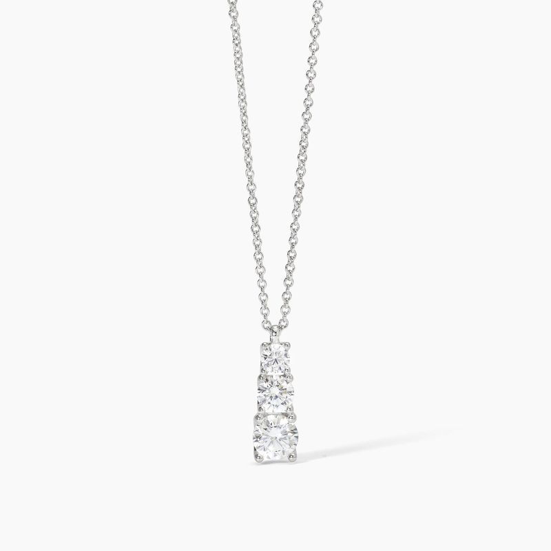 Girocollo in argento con catena forzatina e zirconi bianchi TRILOGY Mabina Gioielli