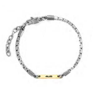 Bracciale Uomo 4US Cesare Paciotti Acciaio Targhetta Oro PVD 4UBR7981 Bracciale Uomo 4US Cesare Paciotti Acciaio Targhetta Oro PVD 4UBR7981