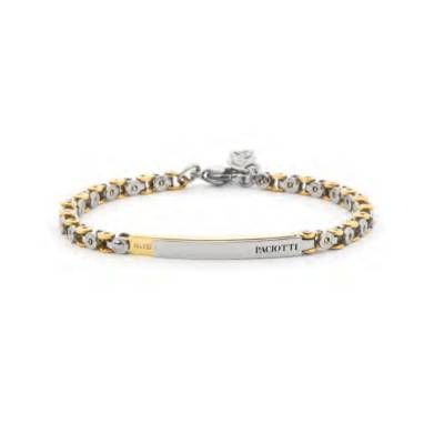 Bracciale Uomo 4US Cesare Paciotti Acciaio Targhetta Oro PVD 4UBR8002 Bracciale Uomo 4US Cesare Paciotti Acciaio Targhetta Oro PVD 4UBR8002