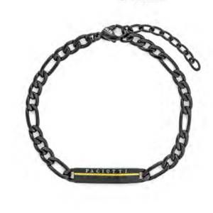Bracciale Uomo 4US Cesare Paciotti Acciaio Nero Targhetta PVD 4UBR8061