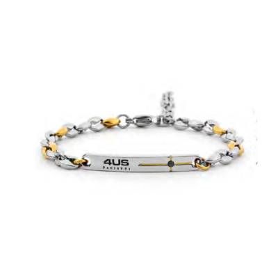 Bracciale Uomo 4US Cesare Paciotti Acciaio Targhetta 4UBR8030
