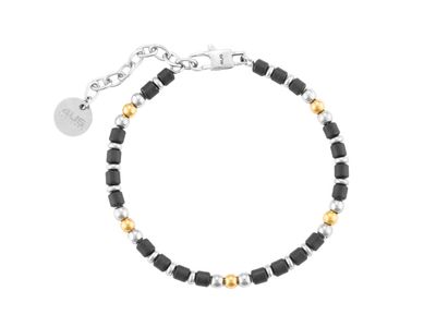 Bracciale Uomo 4US Cesare Paciotti Acciaio bicolore e mini barilotti in pvd Nero 4UBR7009 Bracciale Uomo 4US Cesare Paciotti Acciaio bicolore e mini barilotti in pvd Nero 4UBR7009