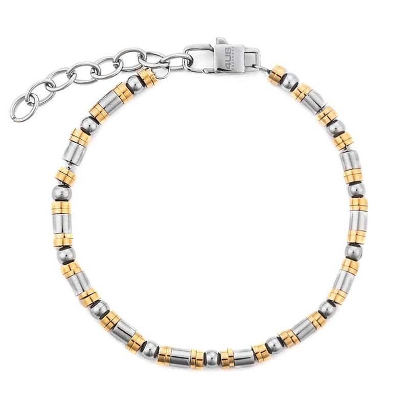 Bracciale 4US Cesare Paciotti Uomo Acciaio Bianco Dorato 4UBR7532