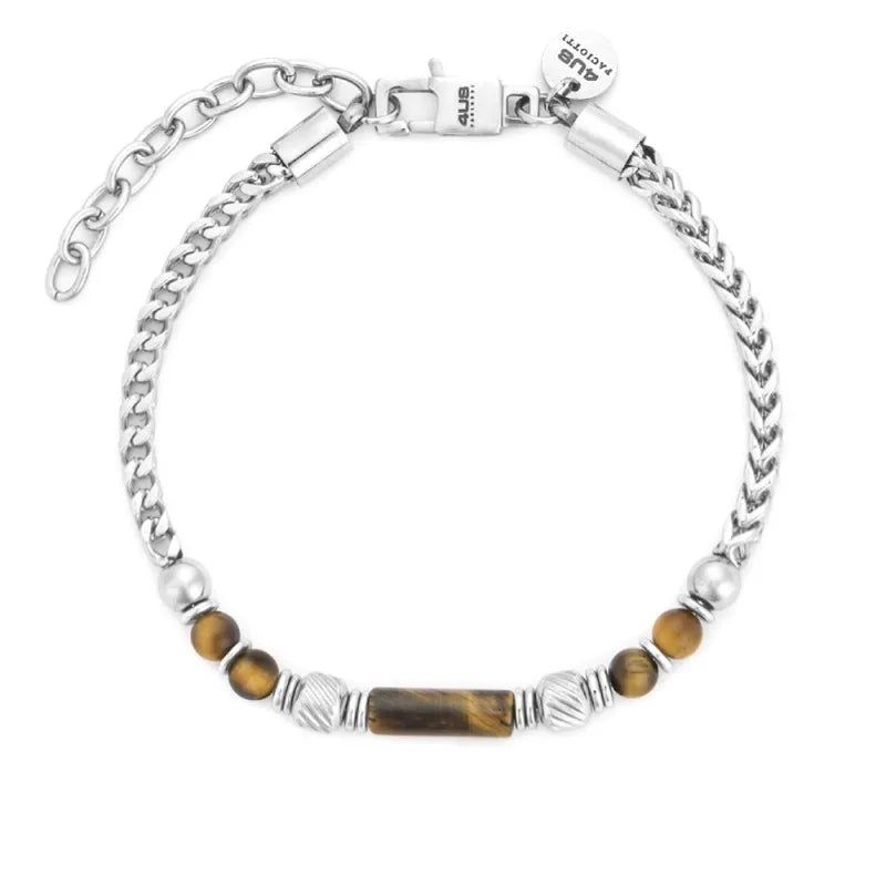 Bracciale Uomo Acciaio occhio di tigre 4US Cesare Paciotti 4UBR7806