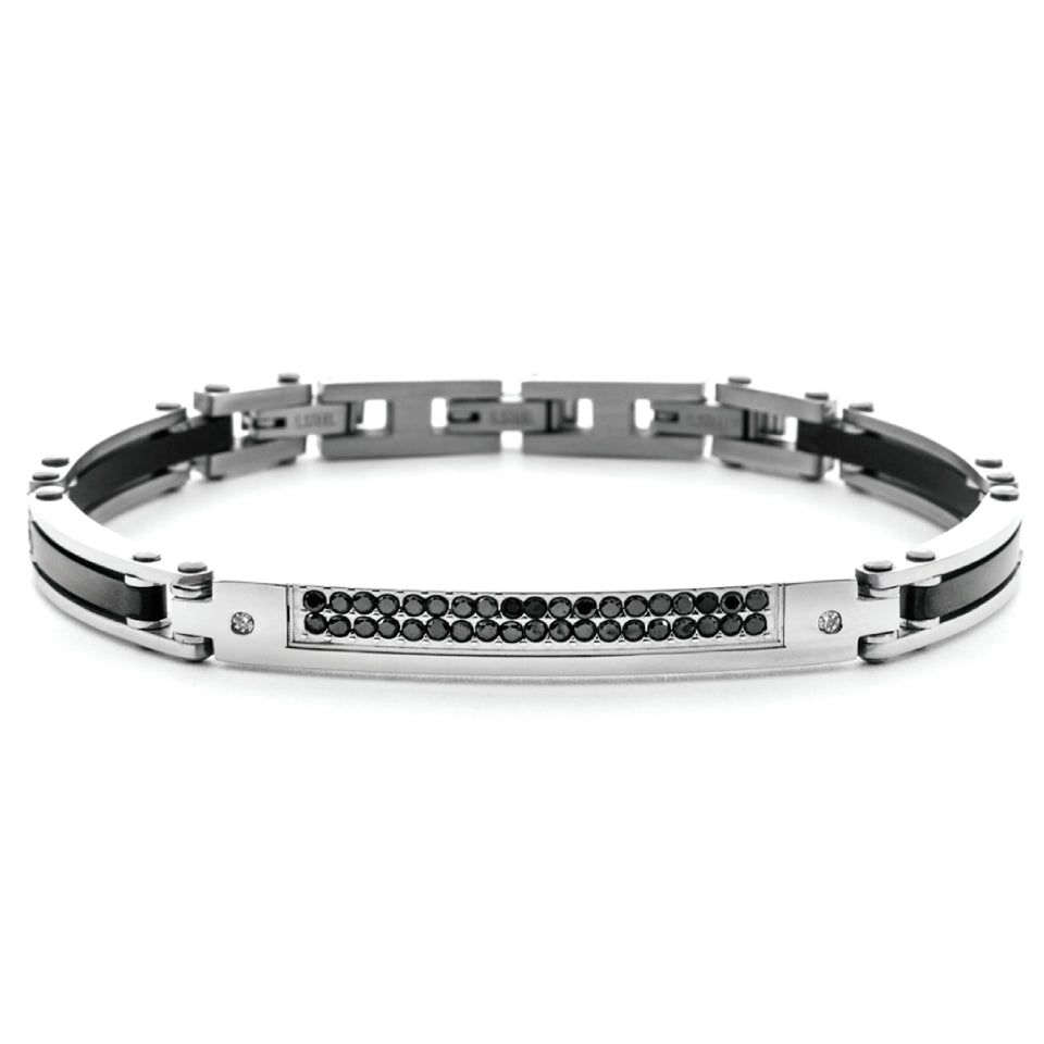 Bracciale 4US Cesare Paciotti Uomo Acciaio Semirigido Ceramica Nera 4UBR7568 Bracciale 4US Cesare Paciotti Uomo Acciaio Semirigido Ceramica Nera 4UBR7568