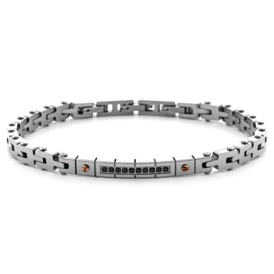 Bracciale 4US Cesare Paciotti Uomo Acciaio Semirigido Nero 4UBR7573 Bracciale 4US Cesare Paciotti Uomo Acciaio Semirigido Nero 4UBR7573