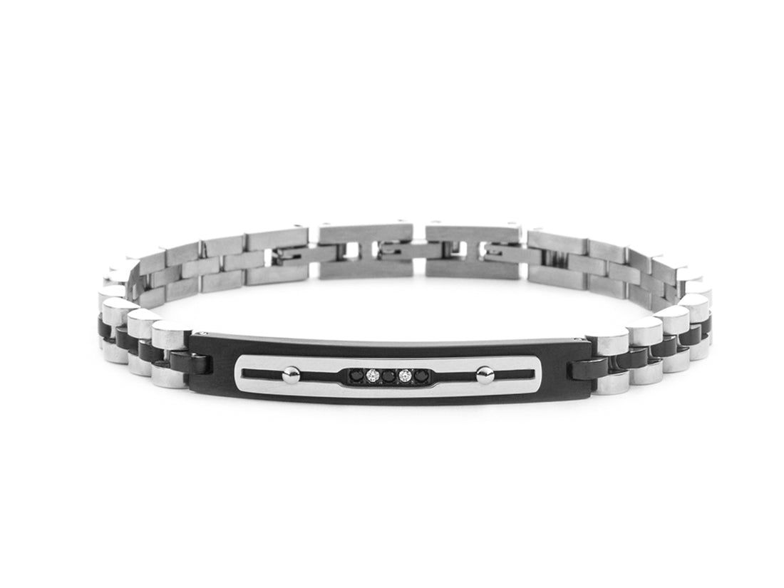Bracciale Uomo 4US Cesare Paciotti Acciaio con centrale semirigido 4UBR7828 Bracciale Uomo 4US Cesare Paciotti Acciaio con centrale semirigido 4UBR7828