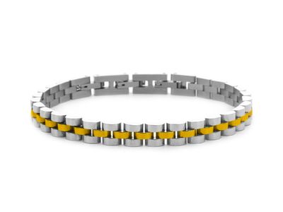 Bracciale Uomo 4US Cesare Paciotti Acciaio e acciaio doratro maglia jubile 4UBR7846 Bracciale Uomo 4US Cesare Paciotti Acciaio e acciaio doratro maglia jubile 4UBR7846