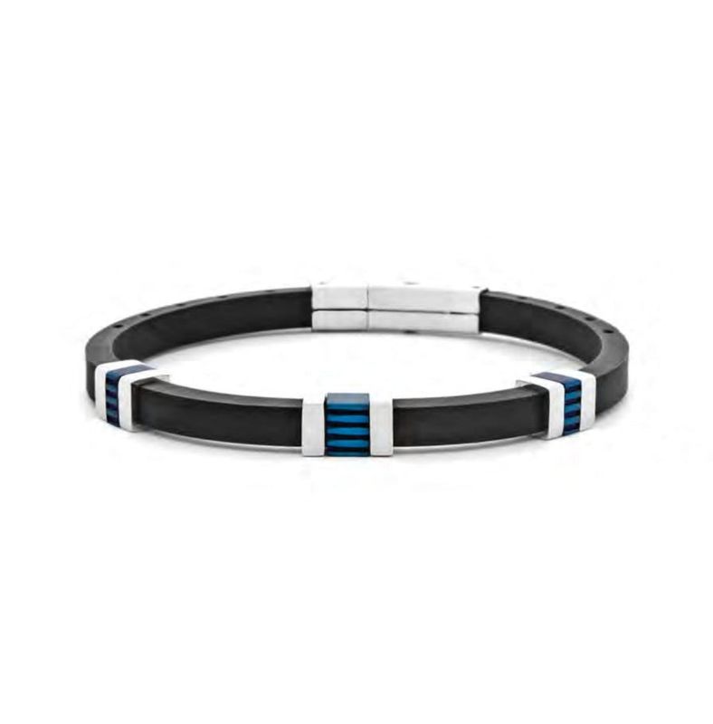 Bracciale Uomo acciaio 4US Cesare Paciotti con Caucciu nero acciaio 4UBR7976 Bracciale Uomo acciaio 4US Cesare Paciotti con Caucciu nero acciaio 4UBR7976