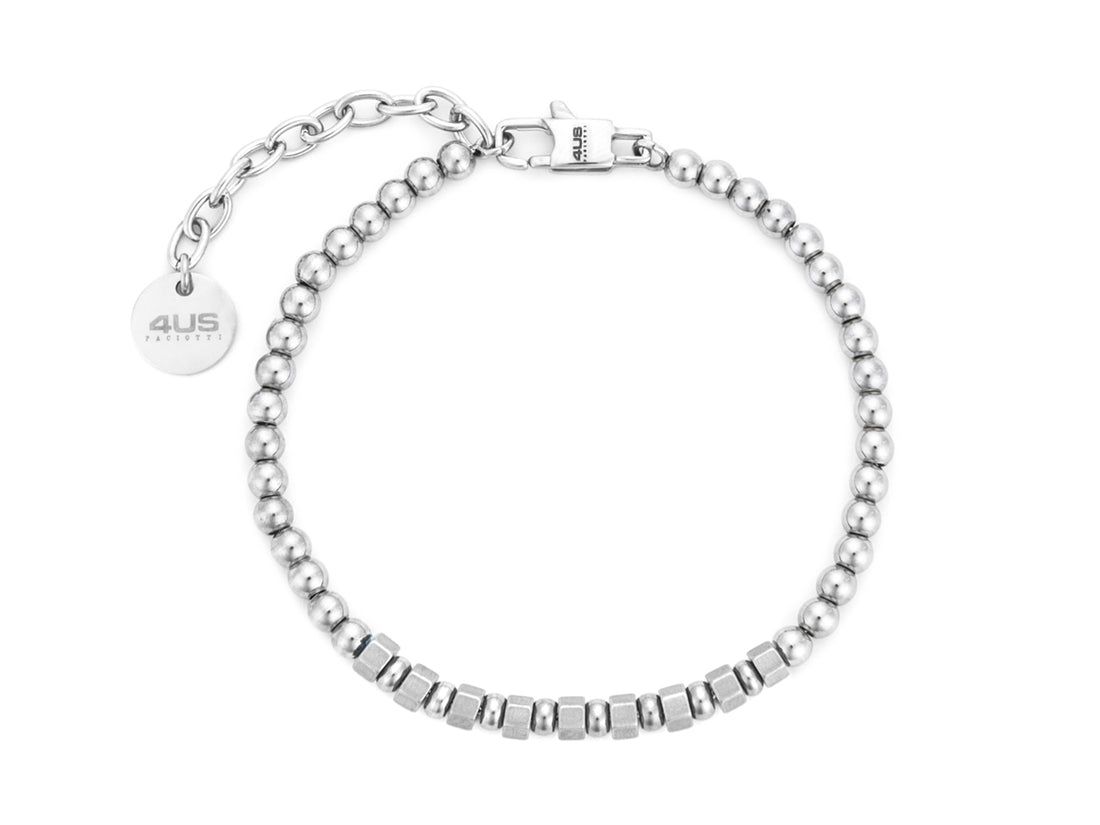 Bracciale Uomo 4US Cesare Paciotti Acciaio con Biglie rotonde ed esagonali 4UBR7813 Bracciale Uomo 4US Cesare Paciotti Acciaio con Biglie rotonde ed esagonali 4UBR7813