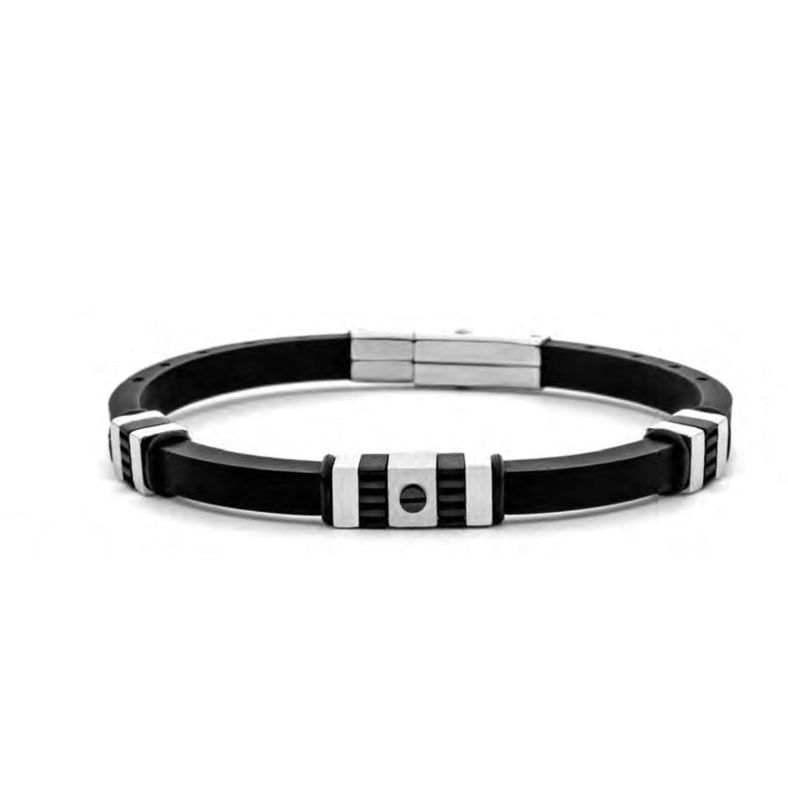 Bracciale Uomo acciaio 4US Cesare Paciotti con Caucciu nero acciaio 4UBR7972 Bracciale Uomo acciaio 4US Cesare Paciotti con Caucciu nero acciaio 4UBR7972