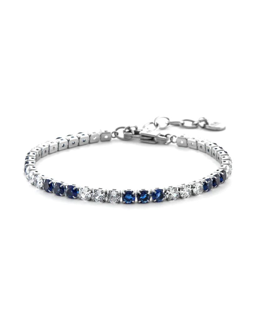 Bracciale Uomo 4US Cesare Paciotti Tennis Acciaio Zirconi Blu e Bianchi 4UBR6356 Bracciale Uomo 4US Cesare Paciotti Tennis Acciaio Zirconi Blu e Bianchi 4UBR6356