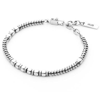 Bracciale Uomo 4US Cesare Paciotti Catena Pallini Acciaio Cubetti Lucidi 4UBR4945