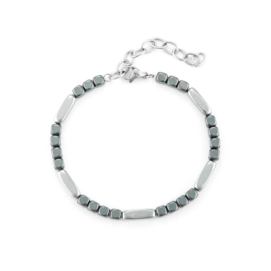 Bracciale Uomo 4US Cesare Paciotti Acciaio Cubi Ematite 4UBR6726 Bracciale Uomo 4US Cesare Paciotti Acciaio Cubi Ematite 4UBR6726