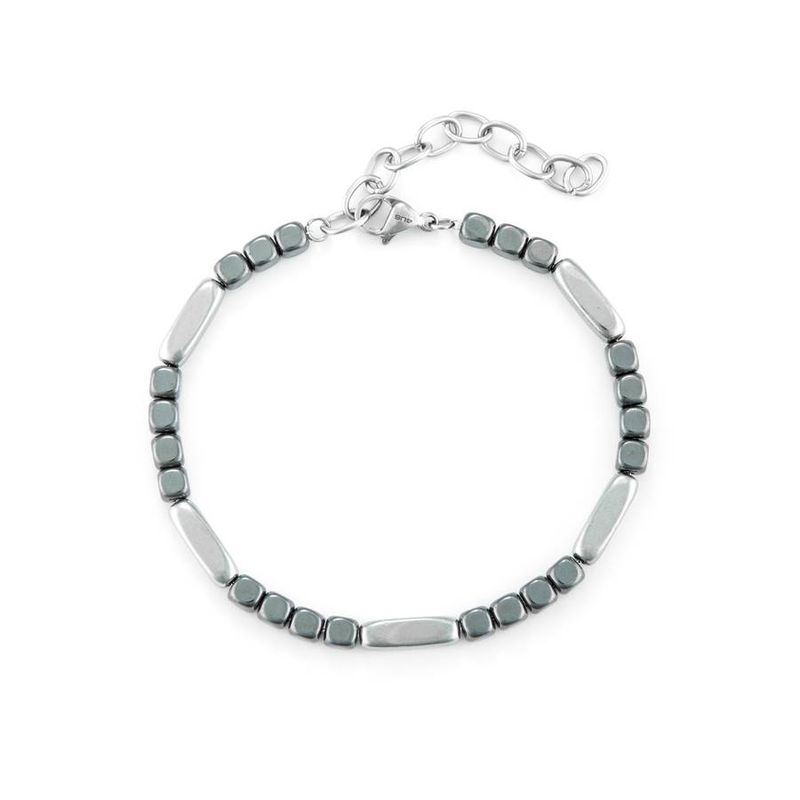 Bracciale Uomo 4US Cesare Paciotti Acciaio Cubi Ematite 4UBR6726 Bracciale Uomo 4US Cesare Paciotti Acciaio Cubi Ematite 4UBR6726