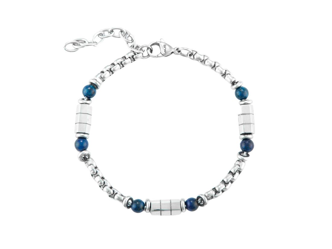 Bracciale Uomo 4US Cesare Paciotti acciaio e lapislazzuli 4UBR7012