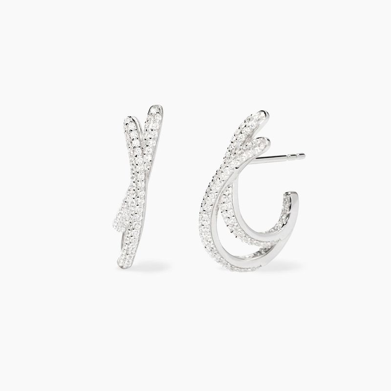 Orecchini in argento e zirconi NUVOLA mabina gioielli Orecchini in argento e zirconi NUVOLA mabina gioielli