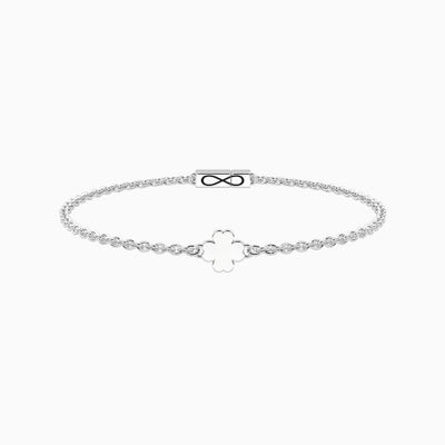Bracciale con quadrifoglio e chiusura non-reversibile - Kidult Infinity Bracciale con quadrifoglio e chiusura non-reversibile - Kidult Infinity