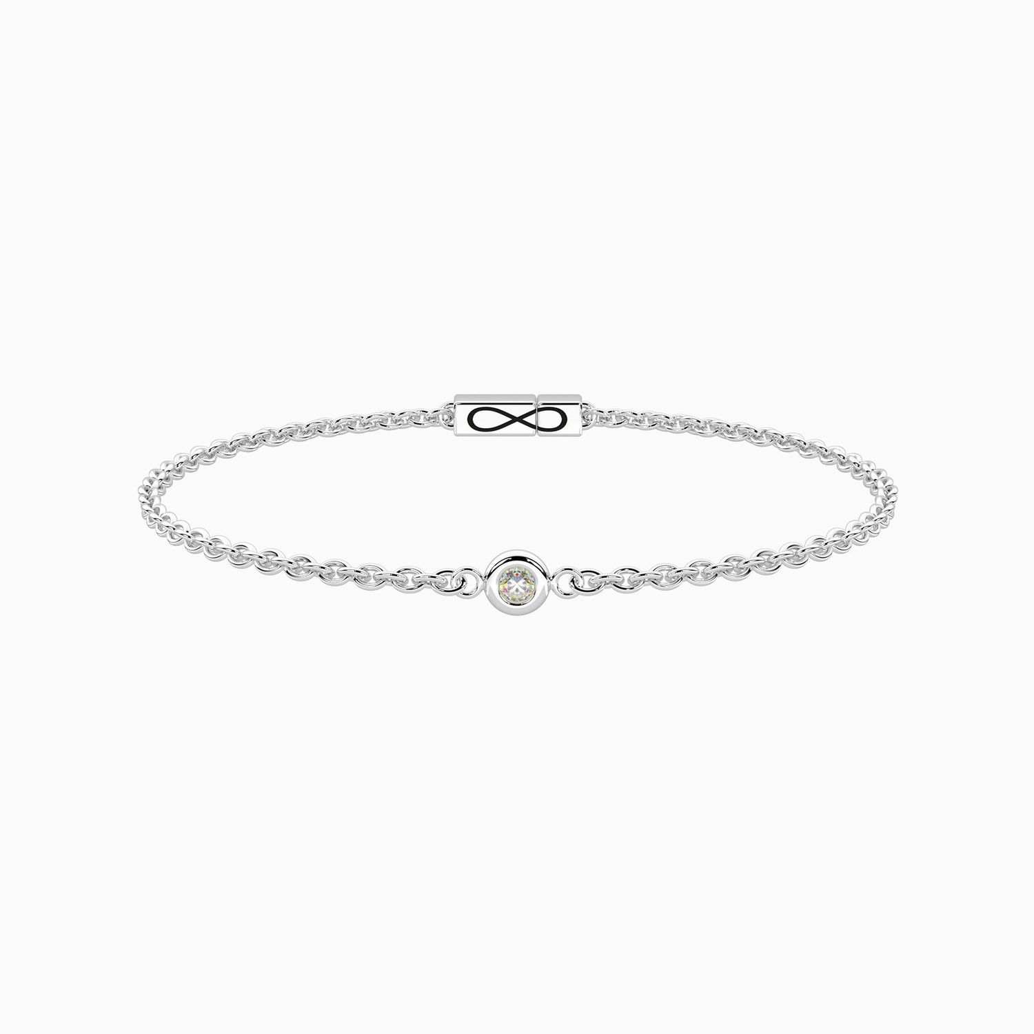 Bracciale con diamante lab-grown e chiusura non-reversibile  - Kidult Infinity Bracciale con diamante lab-grown e chiusura non-reversibile  - Kidult Infinity