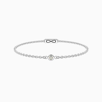 Bracciale con diamante lab-grown e chiusura non-reversibile  - Kidult Infinity
