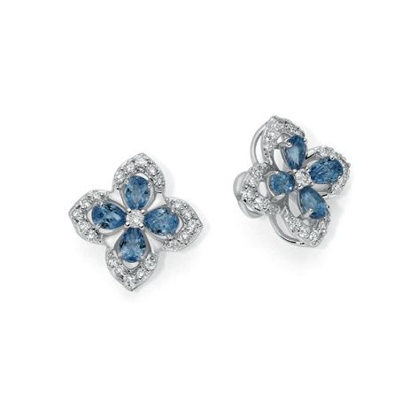 Orecchini Con Zaffiri e diamanti DonnaOro Luce Orecchini Con Zaffiri e diamanti DonnaOro Luce