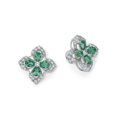 Orecchini Con Smeraldi e diamanti DonnaOro Luce Orecchini Con Smeraldi e diamanti DonnaOro Luce
