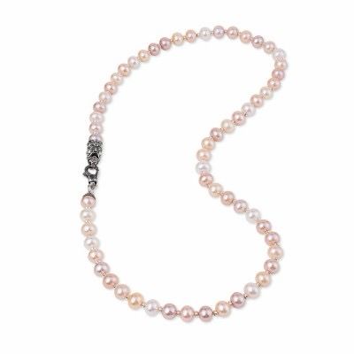 Collana Di Pietre Colorate Bianche Con Maschera - Gerardo Sacco