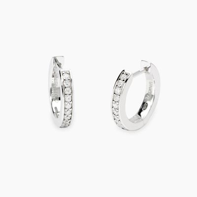 Orecchini a cerchio con diamanti lab-grown 0,01 carati My Diamond - Mabina Gioielli