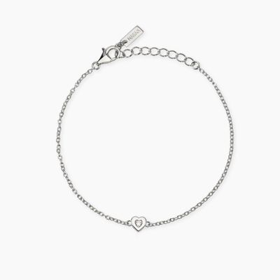 Bracciale con cuore e diamante lab-grown My Diamond - Mabina Gioielli