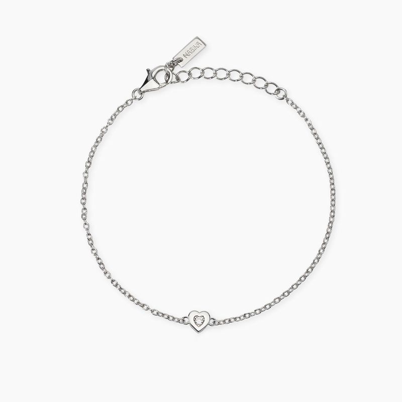 Bracciale con cuore e diamante lab-grown My Diamond - Mabina Gioielli