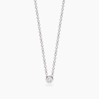 Girocollo con punto luce tondo in diamante lab-grown 0,04 carati My Diamond - Mabina Gioielli