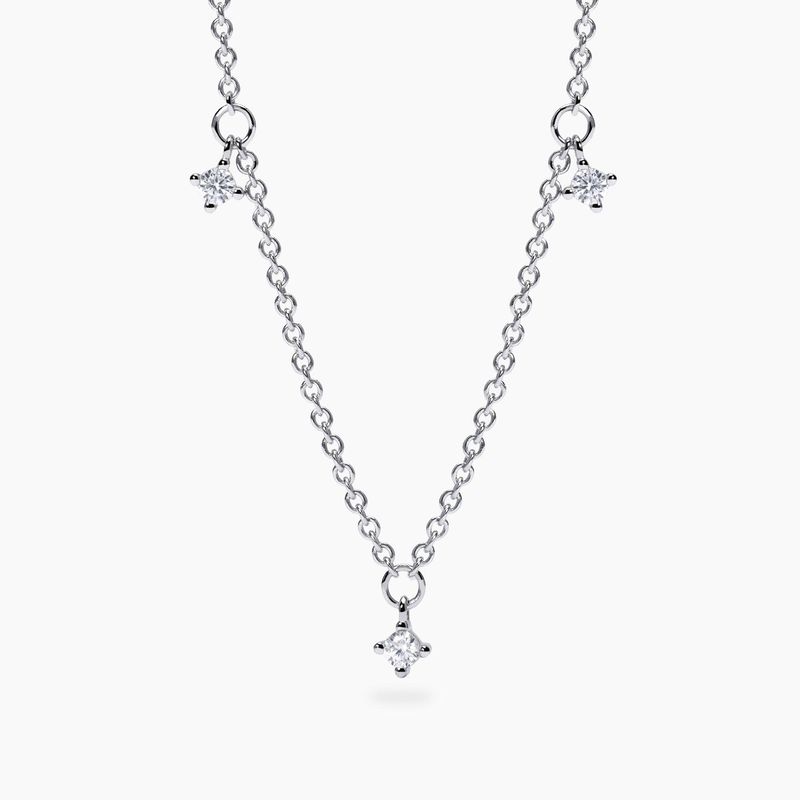 Girocollo con punti luce in diamanti lab-grown 0,035 carati My Diamond - Mabina Gioielli