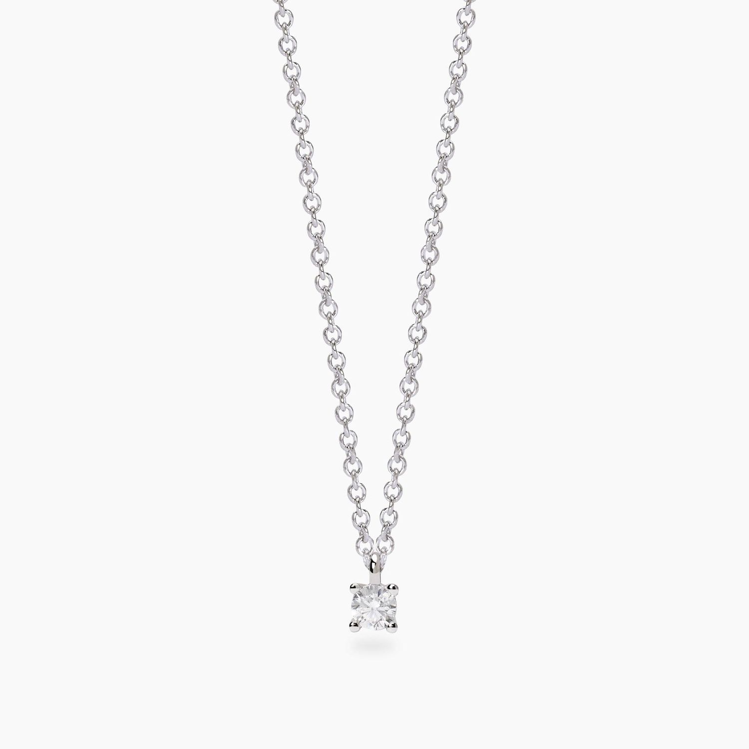 Girocollo con diamante lab-grown 0,1 carati My Diamond - Mabina Gioielli
