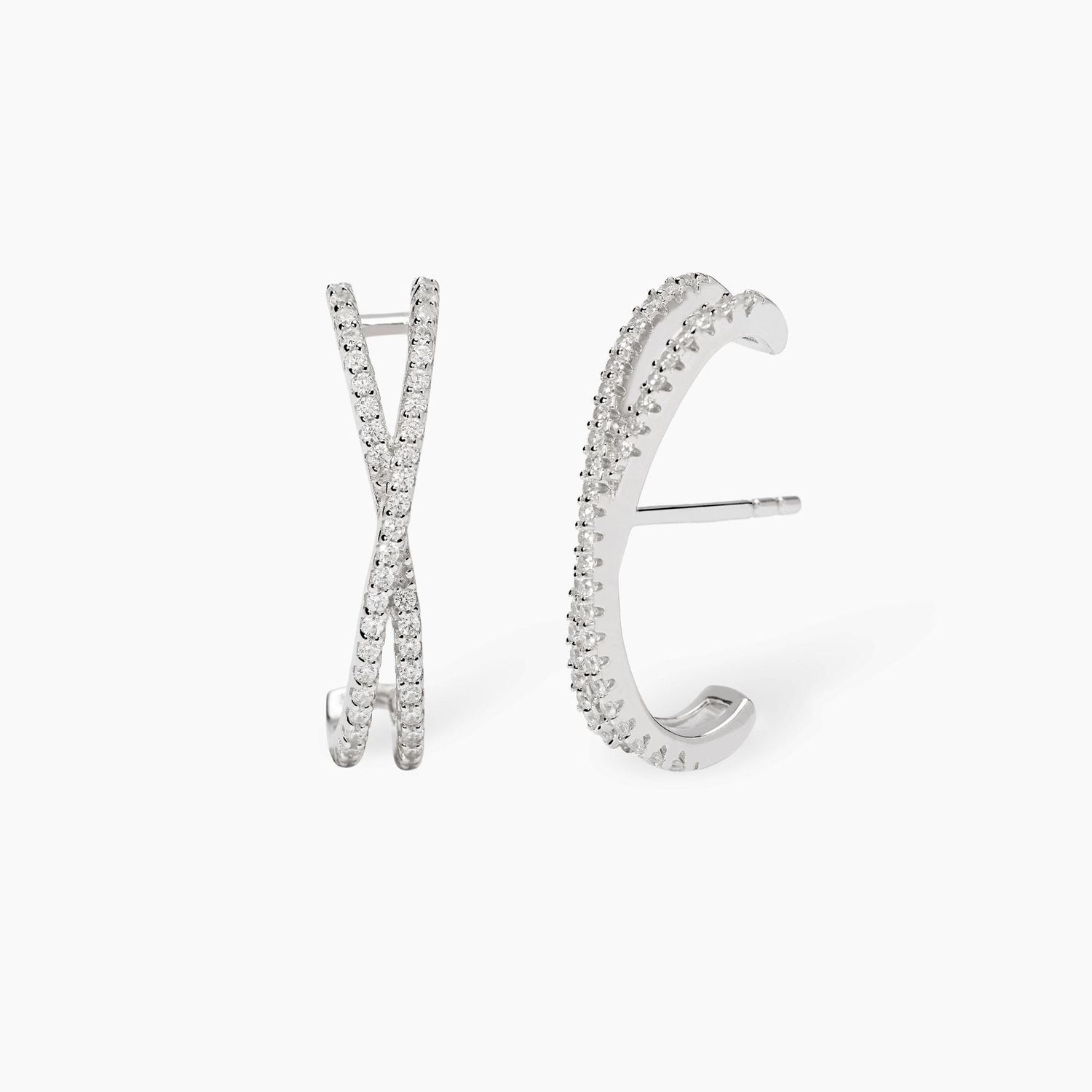 Orecchini in argento e zirconi TRA LE TUE BRACCIA - Mabina Gioielli