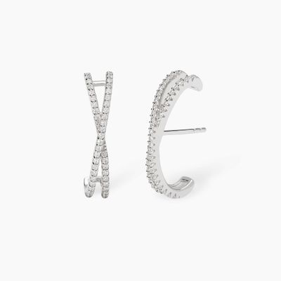 Orecchini in argento e zirconi TRA LE TUE BRACCIA - Mabina Gioielli