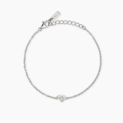 Bracciale con cuore e trilogy di diamanti lab-grown My Diamond - Mabina Gioielli Bracciale con cuore e trilogy di diamanti lab-grown My Diamond - Mabina Gioielli