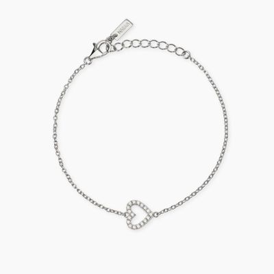 Bracciale con cuore tempestato di diamanti lab-grown My Diamond - Mabina Gioielli Bracciale con cuore tempestato di diamanti lab-grown My Diamond - Mabina Gioielli