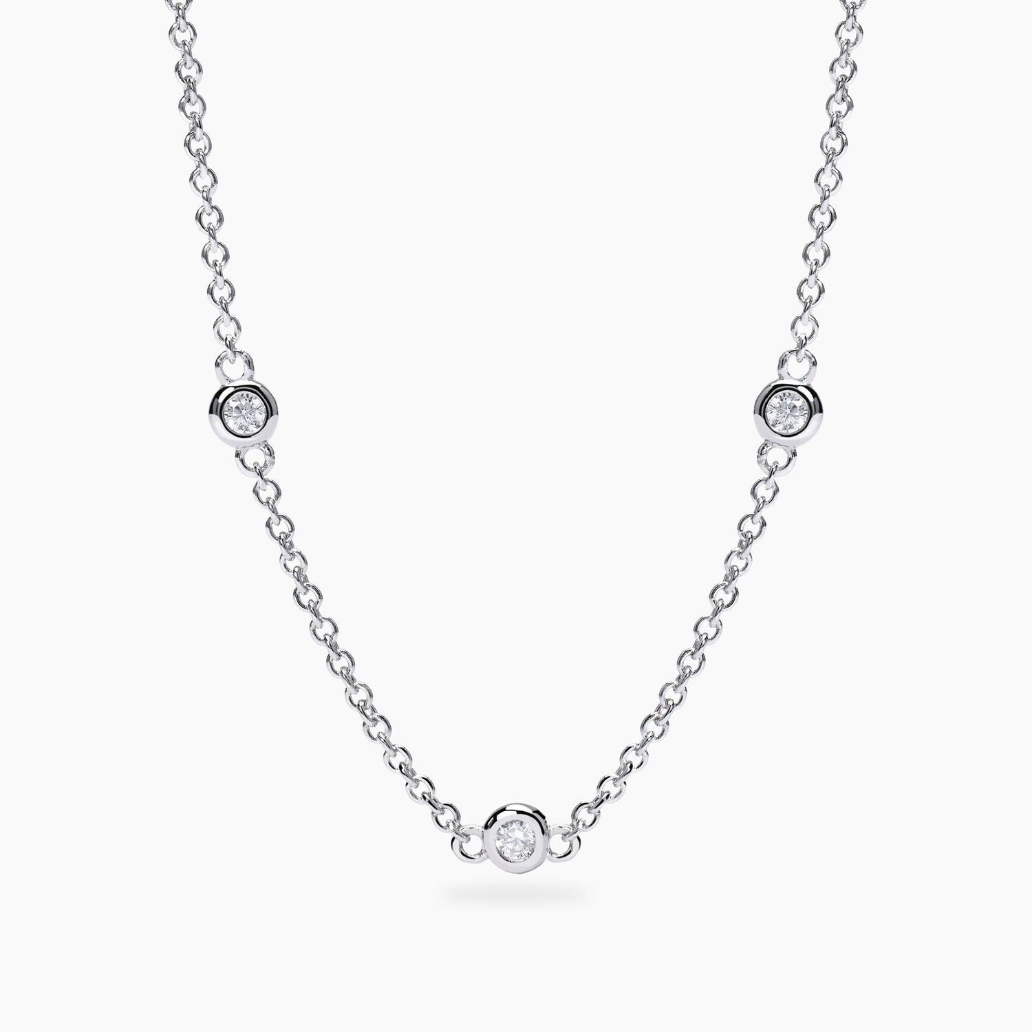 Collana con punti luce in diamanti lab-grown 0,027 carati My Diamond - Mabina Gioielli