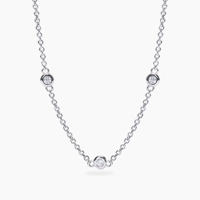 Collana con punti luce in diamanti lab-grown 0,027 carati My Diamond - Mabina Gioielli