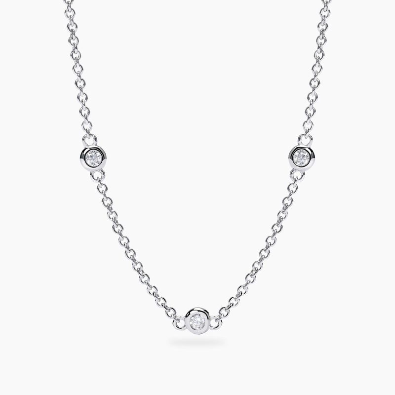 Collana con punti luce in diamanti lab-grown 0,027 carati My Diamond - Mabina Gioielli