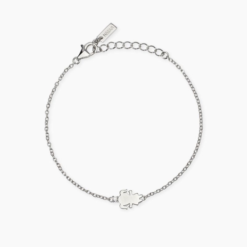 Bracciale con simbolo bimba con diamante lab-grown My Diamond - Mabina Gioielli