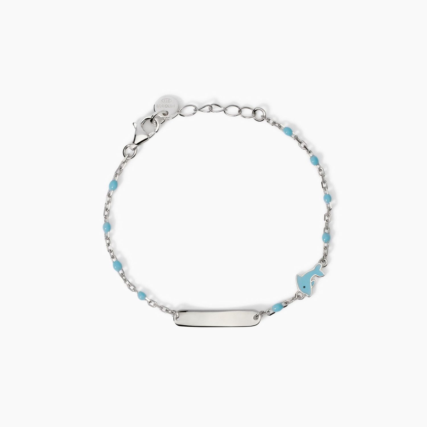 Bracciale personalizzabile con delfino Flipper-Tag - Mabina Gioielli