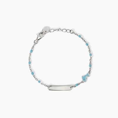 Bracciale personalizzabile con delfino Flipper-Tag - Mabina Gioielli