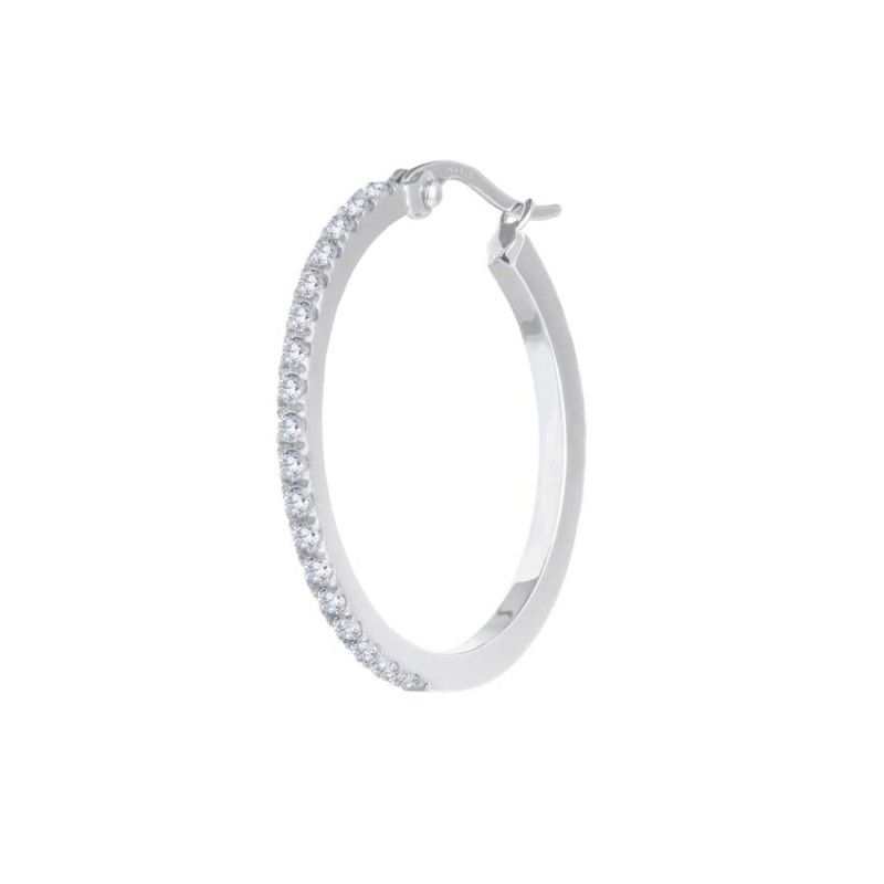 Orecchino a cerchio 2,9 cm con zirconi - Marlu'
