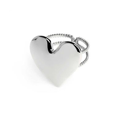 Anello doppia fascia con cuore irregolare martellato - Marlu' Anello doppia fascia con cuore irregolare martellato - Marlu'