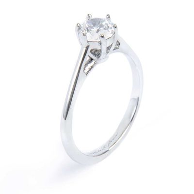 Anello solitario zircone 5,25mm - Marlu'