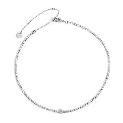 Collana tennis con zircone centrale - Marlu'