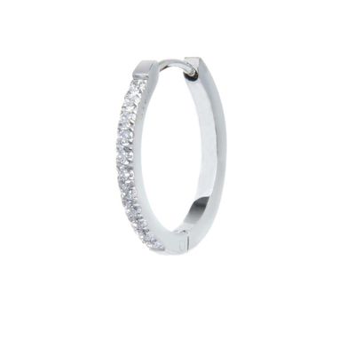 Orecchino a cerchio 2 cm con zirconi - Marlu'