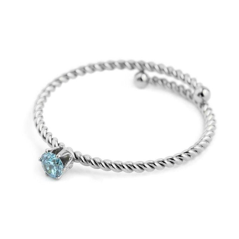 Anello con zircone 3mm - Marlu'